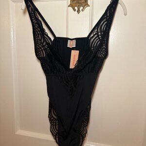 ThirdLove Deco Lace Unlined Bodysuit, Brand new with tags! Size large, black!